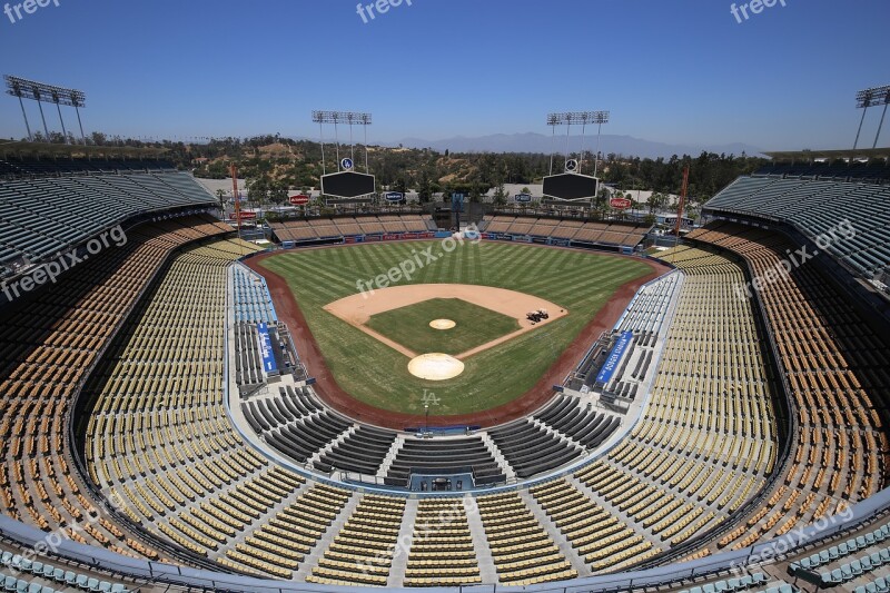 Dodgers La Baseball Field Stadium Free Photos