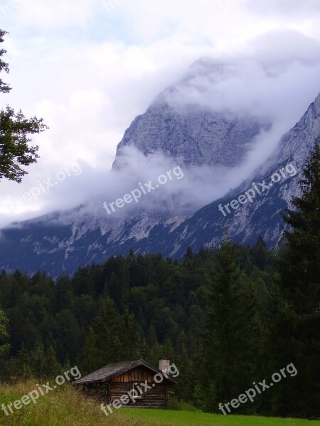 Alpine Alps Mountains Refuge Shelter