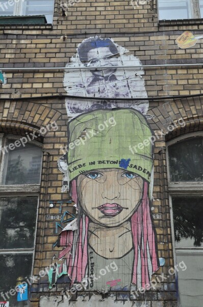 Berlin Street Art Graffiti Facade Mural