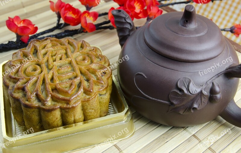 Mooncake Mooncakes Lotus Filling Pastry Sweets