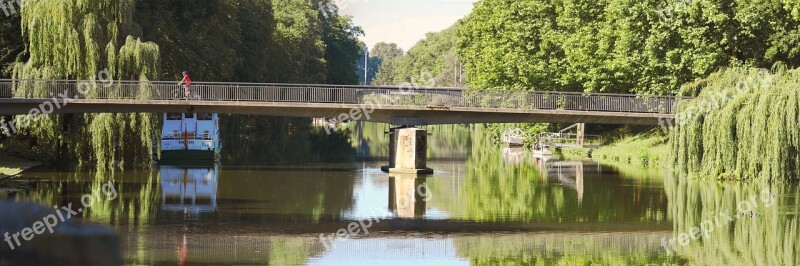 River Neckar Panorama Recovery Leisure