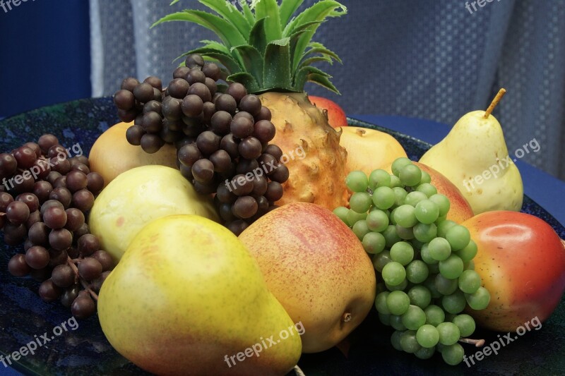 Fruit Grapes Pears Apple Free Photos