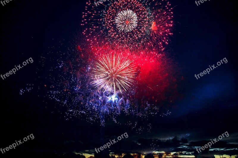 Fireworks Fireworks Display Chofu Colorful Hanabi