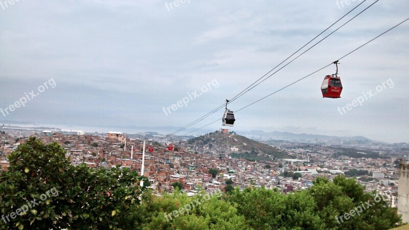 Cable Car German Favela Rio Free Photos