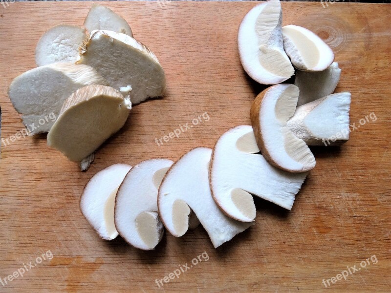 Mushrooms White Mushroom Slicing Mushroom Figure