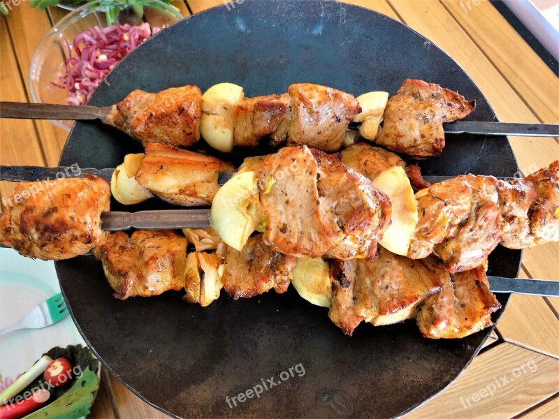 Shish Kebab Meat Tandoor Mangal Fried Meat