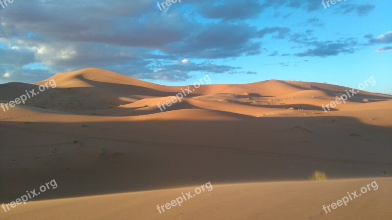 Desert Morocco Landscape Dunes Sahara