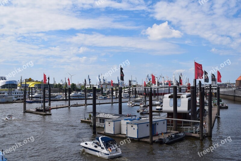 Harbour City Hamburg Boat Water Port City