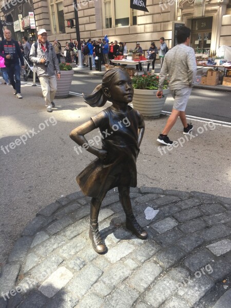 Sculpture Statue Art Girl Defiant