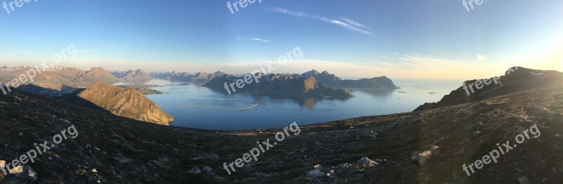 Panorama Landscape Mountain The Nature Of The Sunset