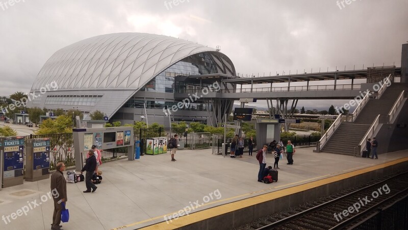 Anaheim Train Station Building Bus