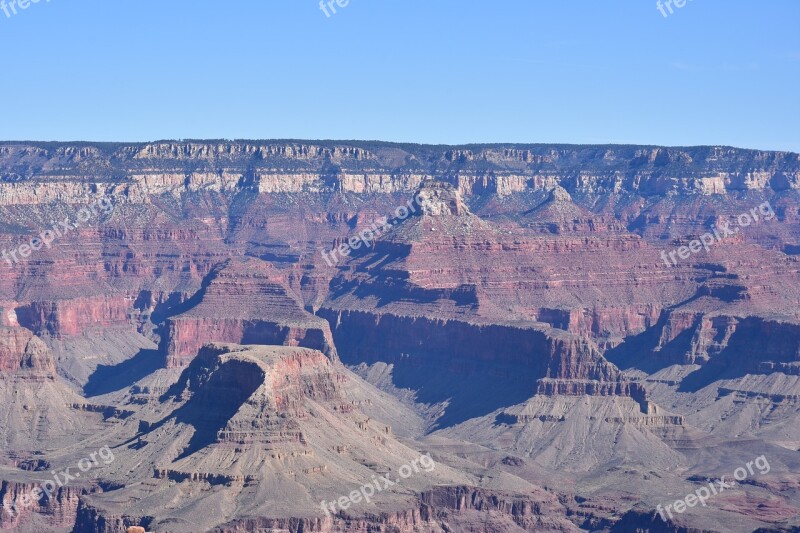 Mountain Grand Canyon Usa Tourist Site Mirador