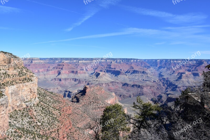 Mountain Grand Canyon Usa Tourist Site Mirador