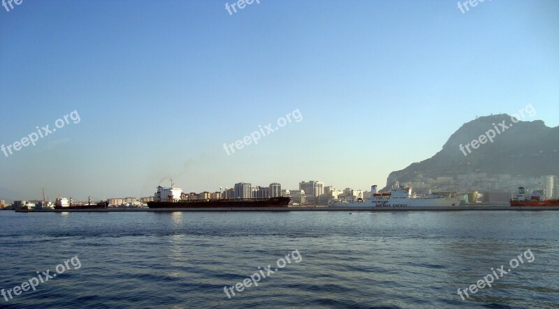 Gibraltar Strait Mountains Cliff Rock