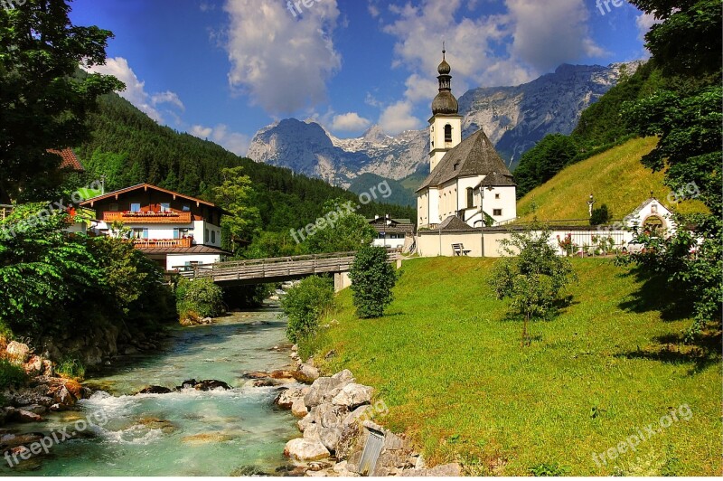 Church Ramsau Christen Upper Bavaria Chapel