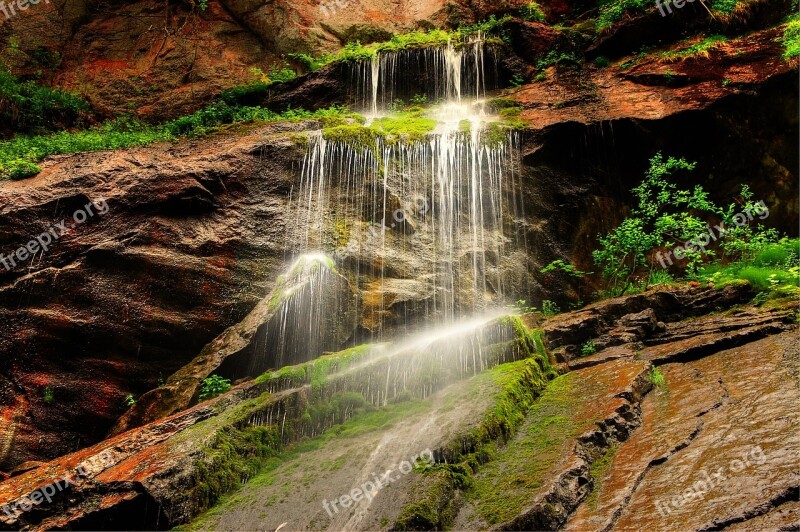 Clammy Water Gorge Nature Waterfall