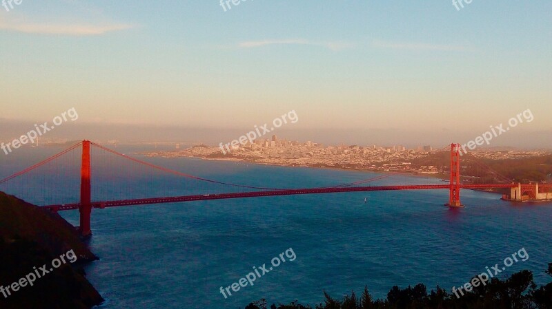 Golden Gate Bridge Suspension Bridge Bridge San Francisco California