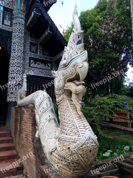 Serpent King Of Nagas Naga Statue Free Photos