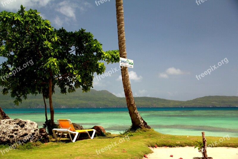 Dominican Republic Sea Beach Grass Deck Chair