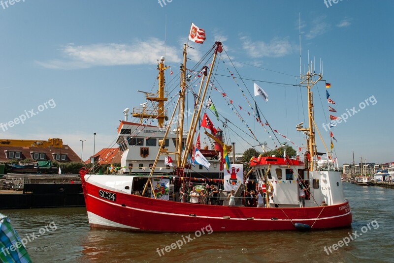 Ship Büsum Port Fisherman Free Photos