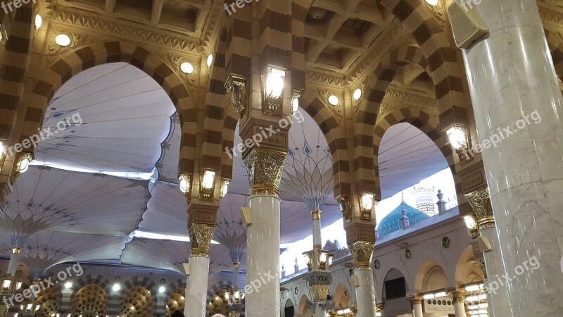 Masjid Nabawi Masjid Madinah Medina Prayers