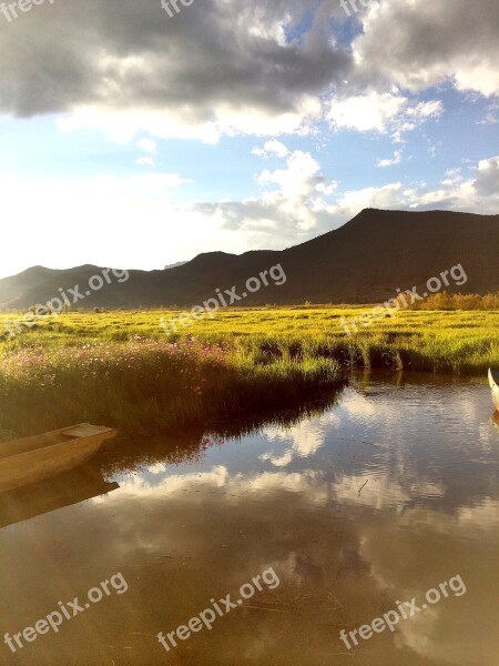 Sunshine Caohai Lugu Lake Free Photos