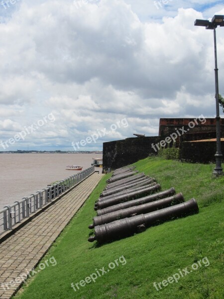 Belem Brazil Old Harbour Fort Amazon River Seventeenth Century Guns