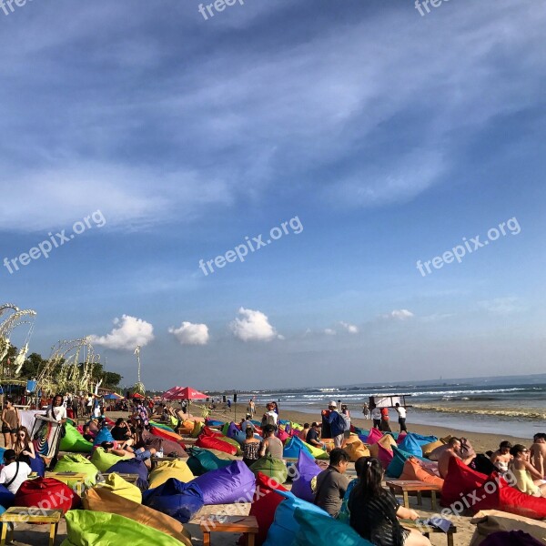 Bali Beach Seminyak Sea Ocean