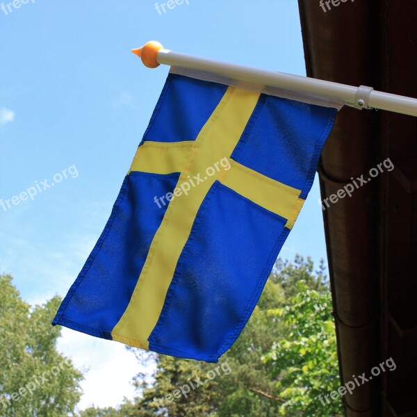 Midsummer Swedish Flag Summer Vacation Maypole Graduation