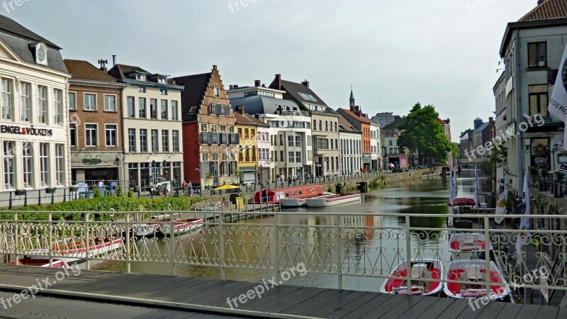 Ghent Belgium Architecture Canal Heritage