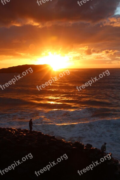 Sunrise Fingal Heads Fingal Landscape Coast