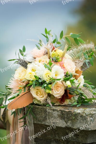 Wedding Flowers Romantic Bouquet Marriage Love