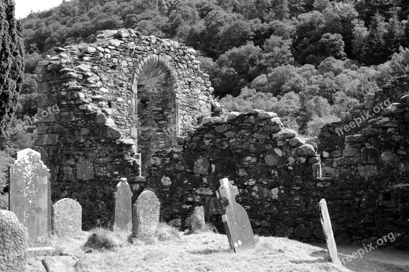 Architecture Stone Cross Glendalough Ireland Church