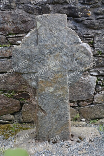 Architecture Stone Cross Glendalough Ireland Church