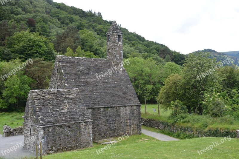 Architecture Glendalough Ireland Church Middle Ages