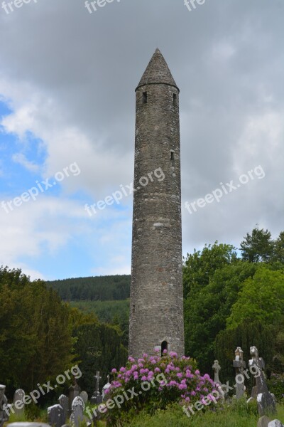 Glendalough Defensive Tower Church Middle Ages Ireland