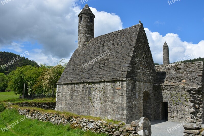 Glendalough Church Middle Ages Ireland Free Photos