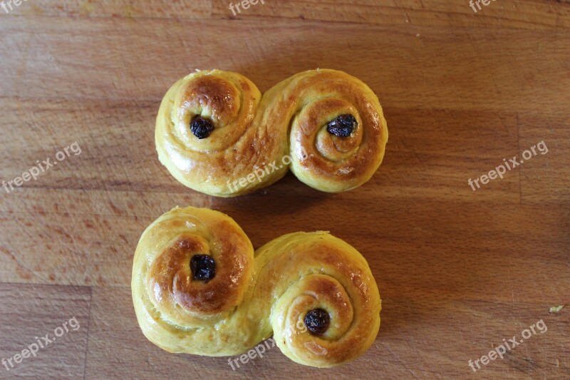 Lussekatter Saffransbullar Advent Pastries Coffee Break