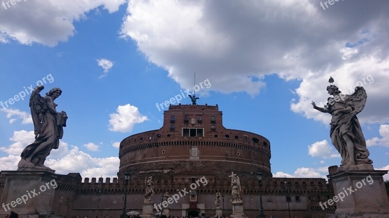 Rome Castel Sant'angelo Clouds Free Photos