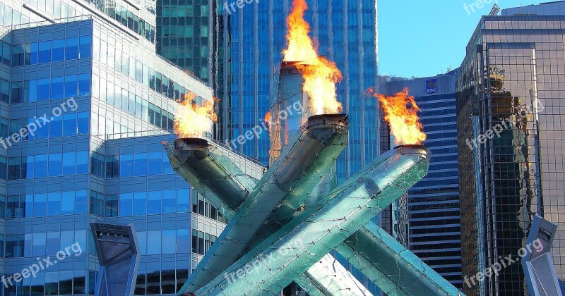 Olympic Torch Vancouver Cauldron Free Photos