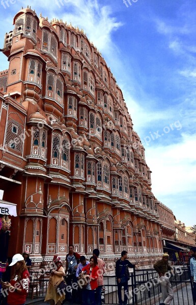 Jaipur Hawa Mahal Tra Architecture Asia