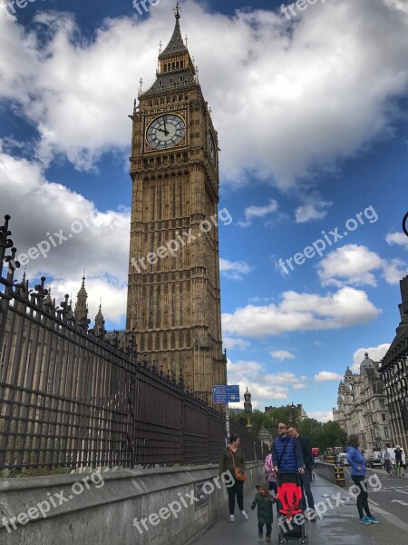 Big Ben Uk London Clock Landmark