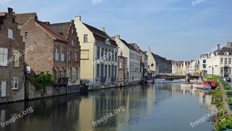 Ghent Belgium Architecture Canal Historic