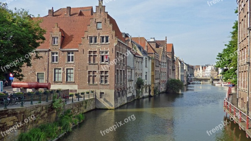 Ghent Belgium Architecture Canal Historic