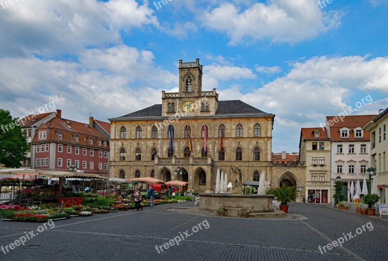 Town Hall Weimar Thuringia Germany Germany Historic Center