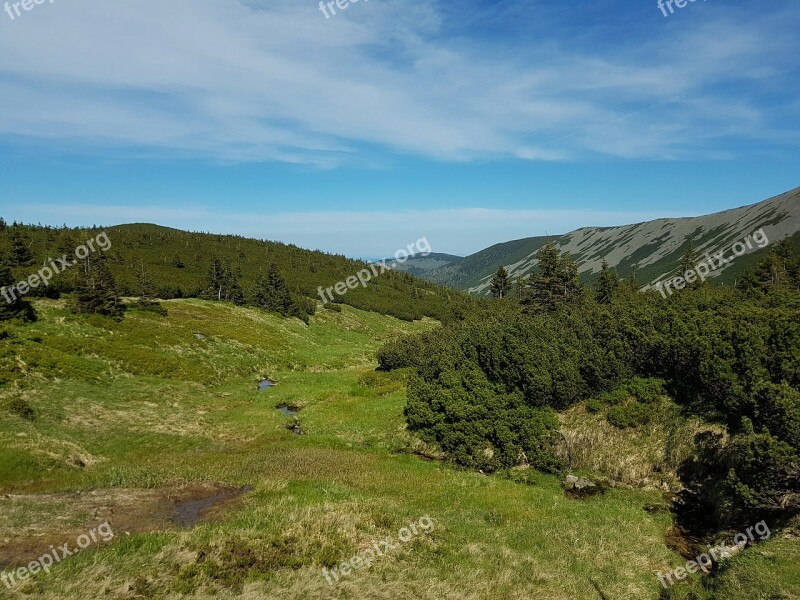 Mountains Krkonoše Giant Mountains Holiday Hiking Trails Nature