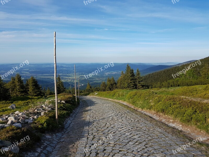 Mountains Krkonoše Giant Mountains Holiday Hiking Trails Nature