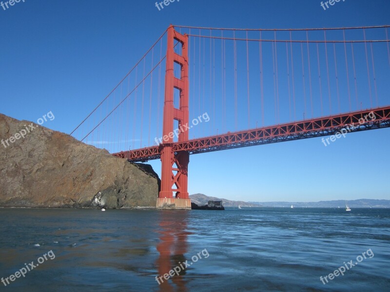 Golden Gate Bridge Bridge California Bay Water