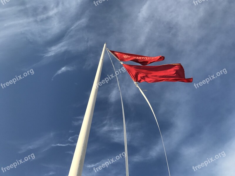 Wind Flag Fluttering Sky Holiday