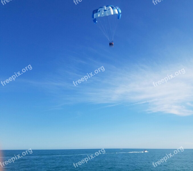 Parachute Air Sky Ocean Extreme